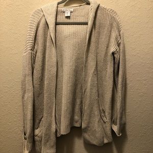 Tan hooded cardigan